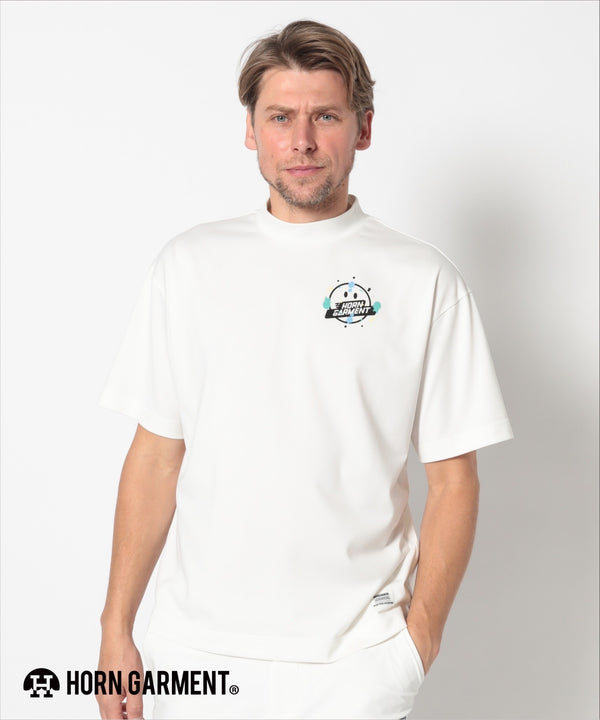 HORN GARMENT MENS Short Sleeve Mockneck T-shirt(DE Limited)