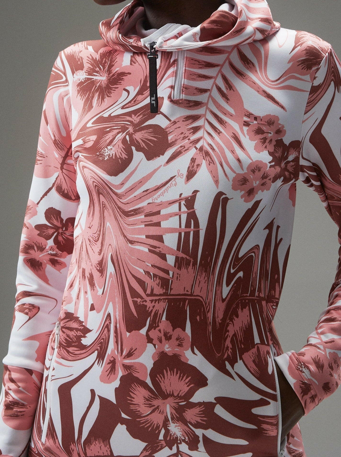 J.LINDEBERG WOMENS W Aerial Print Quarter Hood