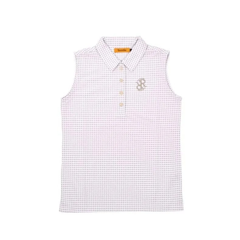 Resurrection レディース ノースリーブ ポロシャツ Resurrection WOMENS Gingham Check Sleeveless Polo Shirt