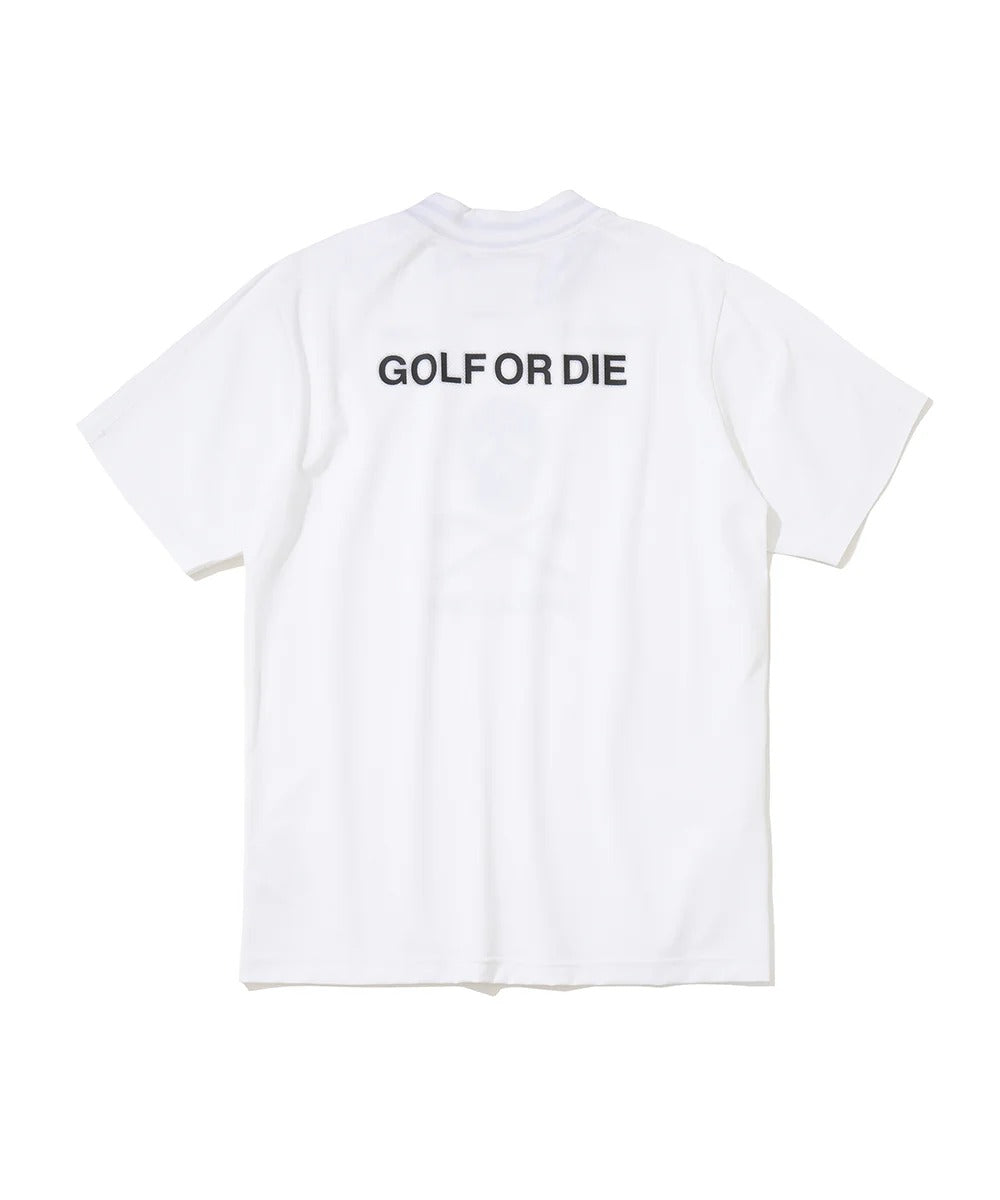 MARK&LONA MENS Icon Skull Stretch Nylon Piqué Mock