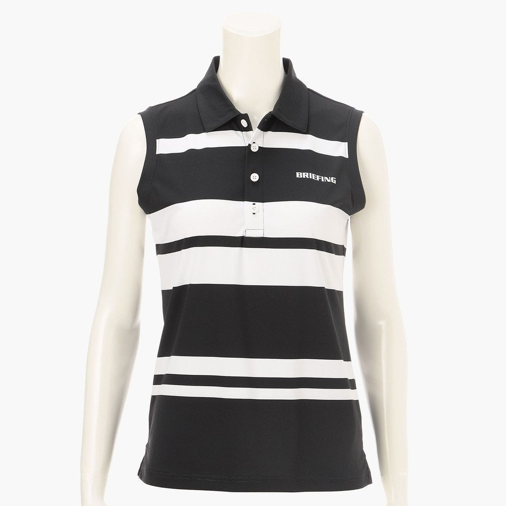 BRIEFING WOMENS WS PANEL STRIPE NS POLO