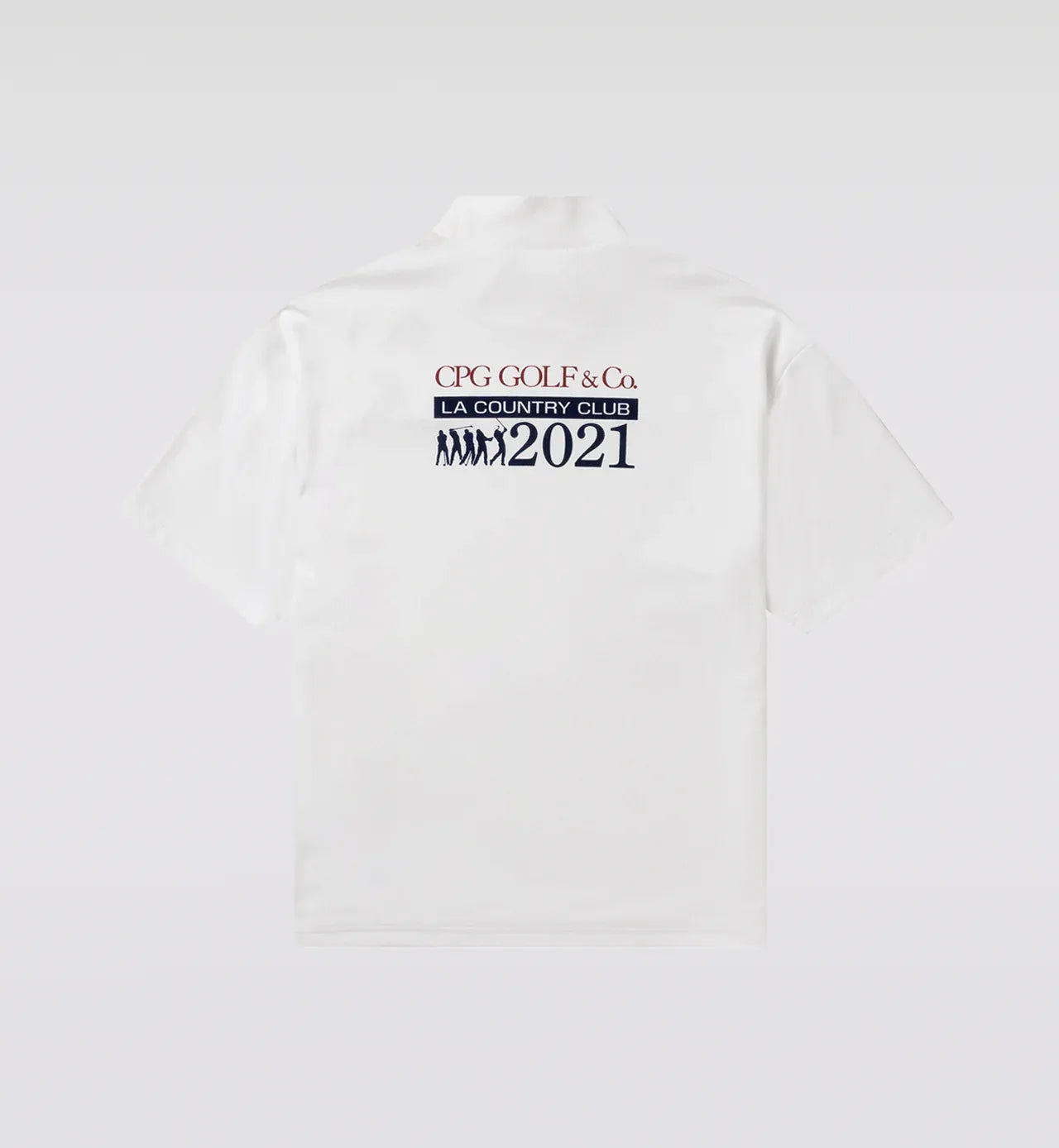 CPG GOLF MENS MOCK NECK SS BACK PRINT