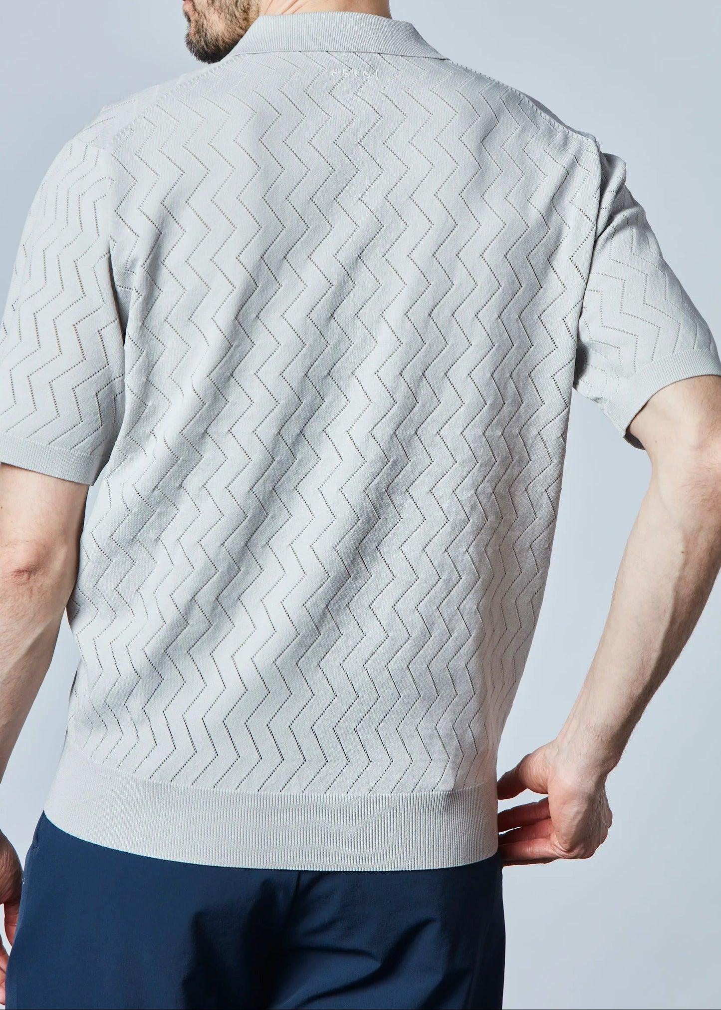 HERG1 MENS Skipper Mesh Knit Polo