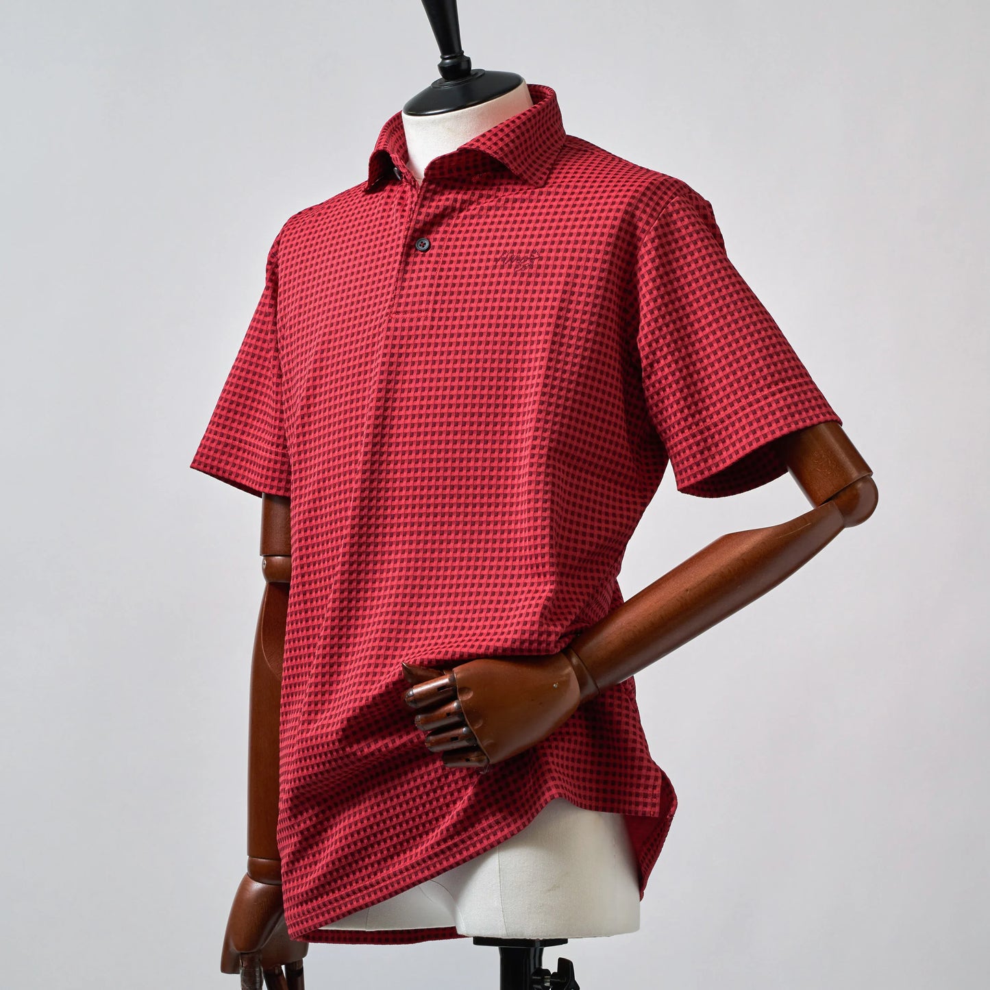 MOCO MENS HG/JQ Knit Gingam Check Short Sleeve Shirt