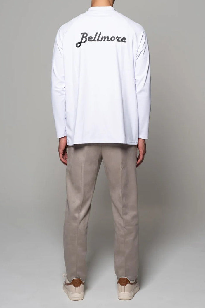 BELLMORE MENS LOGO LS MOCKNECK