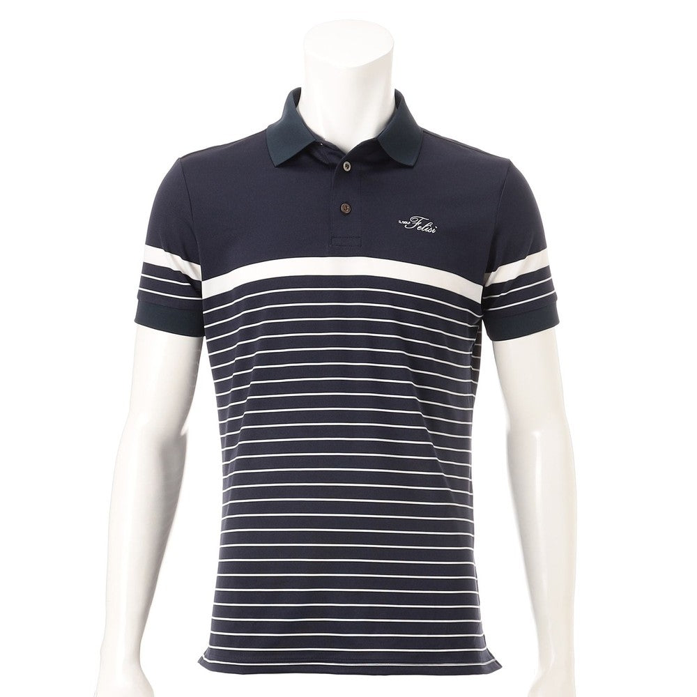 FELISI MENS MS STRIPE EMB POLO