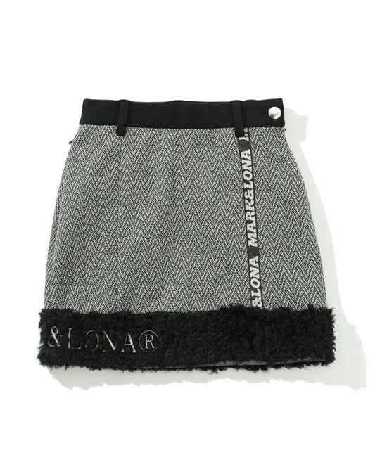 MARK&LONA WOMENS Lexa Fur Trim Skirt