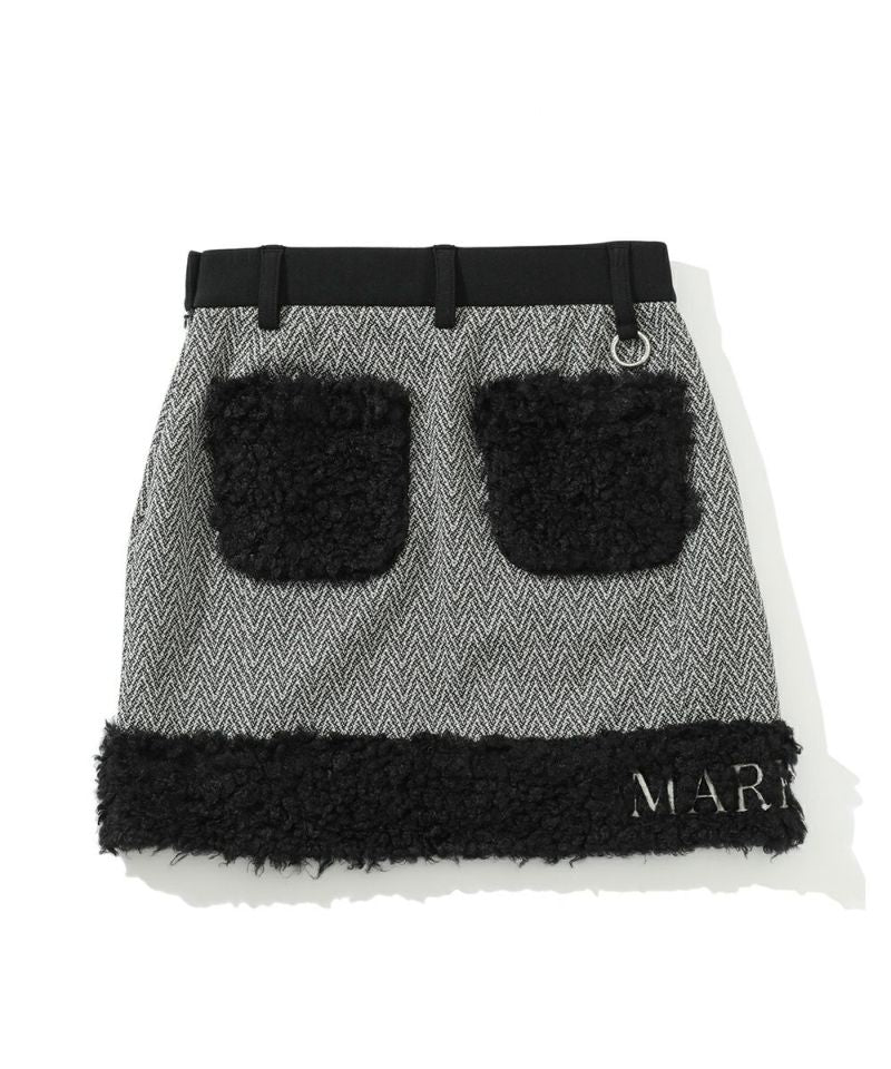 MARK&LONA WOMENS Lexa Fur Trim Skirt