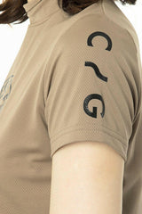 CPG GOLF WOMENS Logo-printed mock neck(short sleeves)