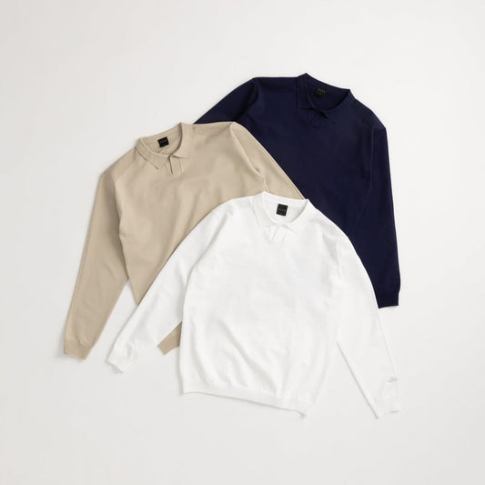 HERG1 MENS LIGHT KNIT SKIPPER LONG SLEEVE