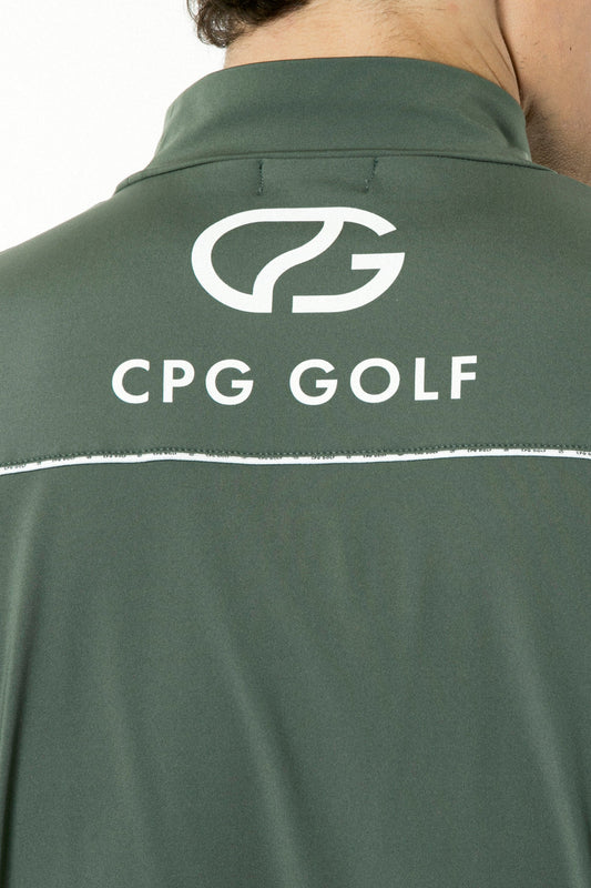 CPG GOLF MENS Mock neck shirt with logo piping
