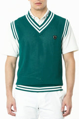 CPG GOLF MENS Mesh KNIT VEST with Line ribbed
