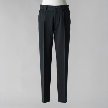 TRATTO MENS Matte Stretch Scuba Pintuck Easy Wide-Leg Pants
