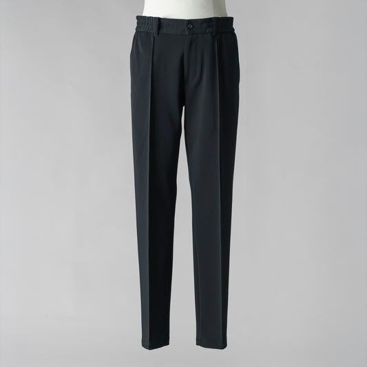 TRATTO MENS Matte Stretch Scuba Pintuck Easy Wide-Leg Pants