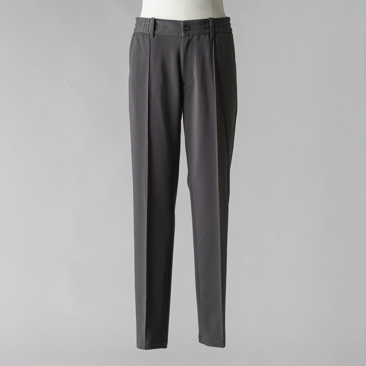 TRATTO MENS Matte Stretch Scuba Pintuck Easy Wide-Leg Pants