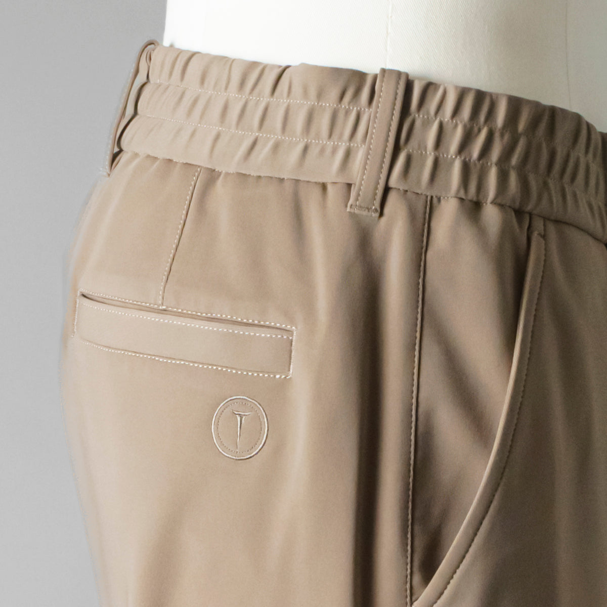 TRATTO MENS Matte Stretch Scuba Pintuck Easy Wide-Leg Pants