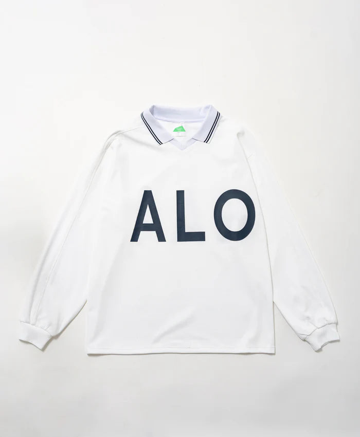 SALVAGE PUBLIC MENS Alapaina V-neck polo L/S(Big ALOHA)