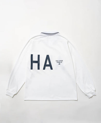 SALVAGE PUBLIC MENS Alapaina V-neck polo L/S(Big ALOHA)