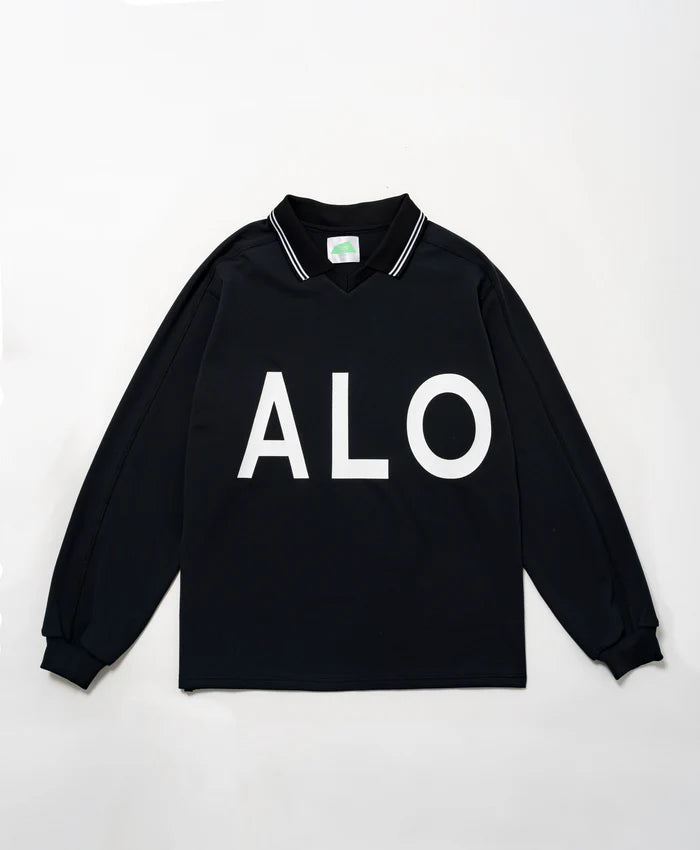 SALVAGE PUBLIC MENS Alapaina V-neck polo L/S(Big ALOHA)