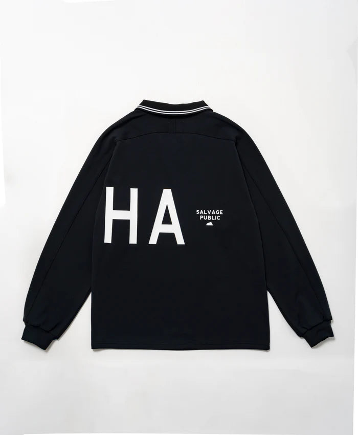 SALVAGE PUBLIC MENS Alapaina V-neck polo L/S(Big ALOHA)