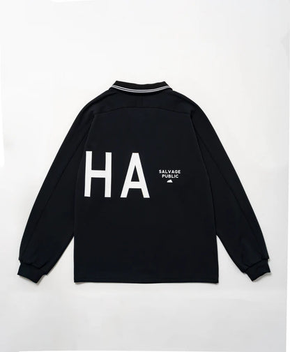 SALVAGE PUBLIC MENS Alapaina V-neck polo L/S(Big ALOHA)