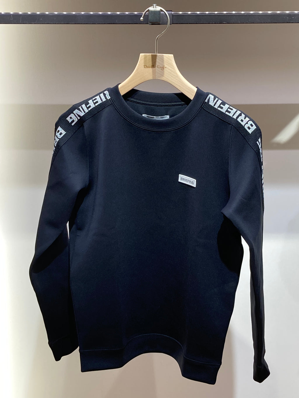 新品BRIEFING SIDE LOGO LINE CREW NECK