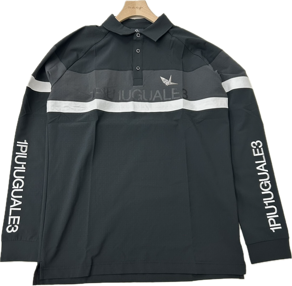 1PIU1UGUALE3 WOMENS L/S POLO SIDE SWITCH