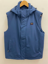 PAUL&SHARK MENS Waterproof polyester padded hoodie vest