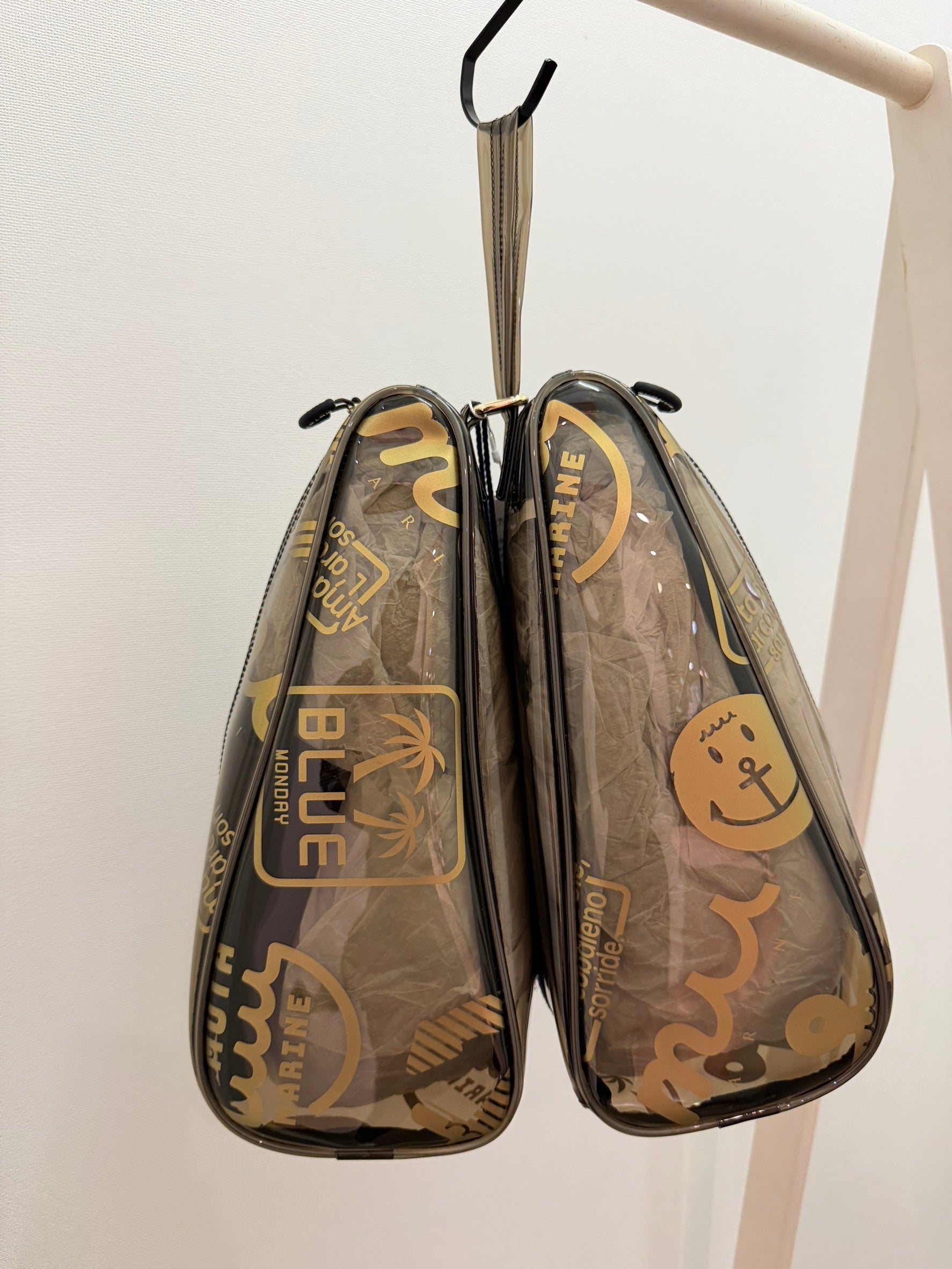 【美品】muta　クリアシューズケース　シューズバック muta（ムータ） シューズケース シューズバッグ マリン marine ゴルフ