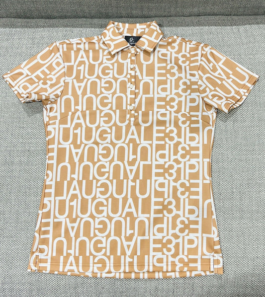 1PIU1UGUALE3 WOMENS BIG LOGO S/S POLO