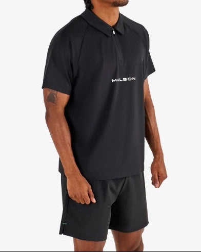 MALBON MENS PERFORMANCE ZIP RAGLAN POLO