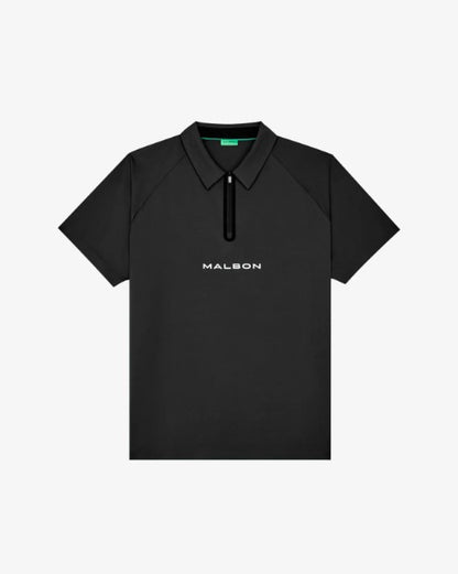 MALBON MENS PERFORMANCE ZIP RAGLAN POLO