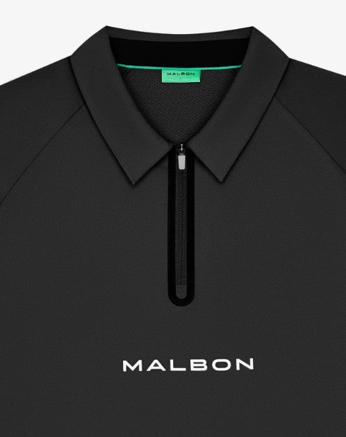 MALBON MENS PERFORMANCE ZIP RAGLAN POLO