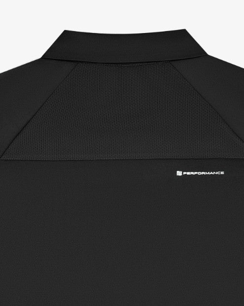 MALBON MENS PERFORMANCE ZIP RAGLAN POLO