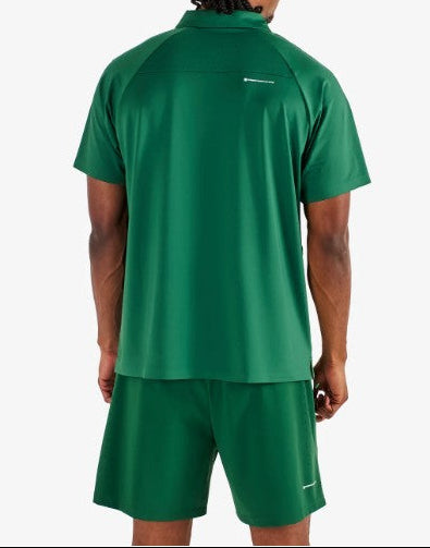 MALBON MENS PERFORMANCE ZIP RAGLAN POLO