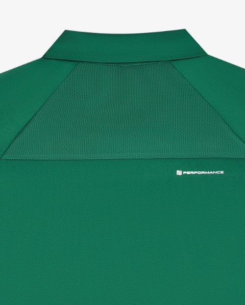 MALBON MENS PERFORMANCE ZIP RAGLAN POLO