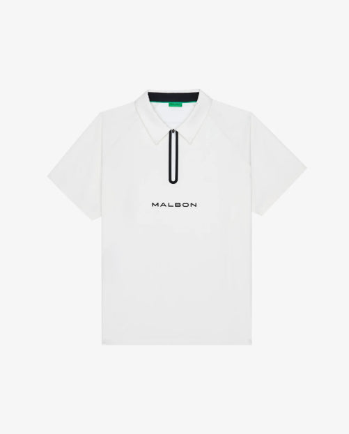 MALBON MENS PERFORMANCE ZIP RAGLAN POLO