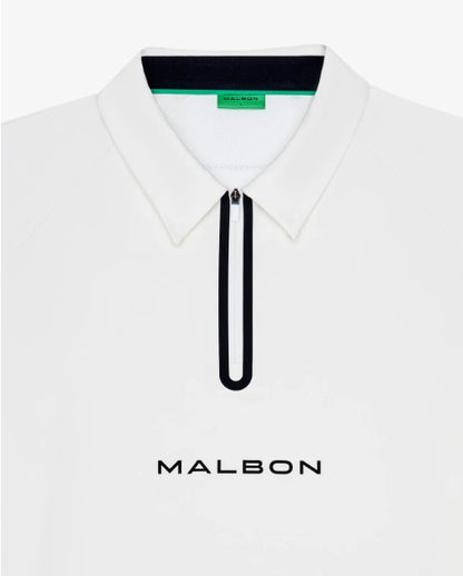 MALBON MENS PERFORMANCE ZIP RAGLAN POLO