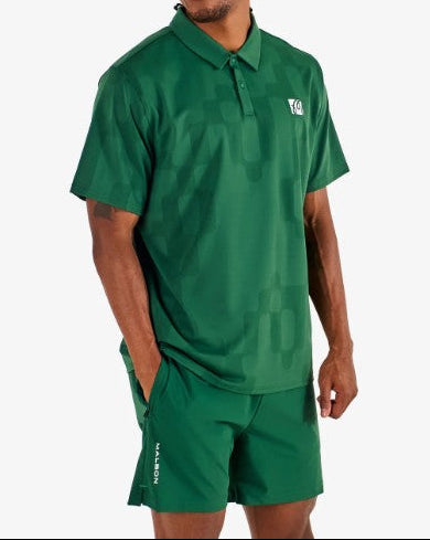 MALBON MENS PERFORMANCE MESH PANELED POLO