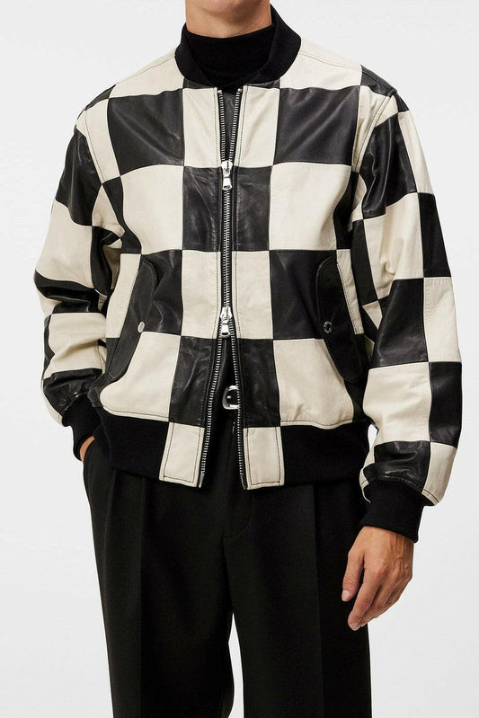 J.LINDEBERG MENS Milan Patchwork Leather Jacket