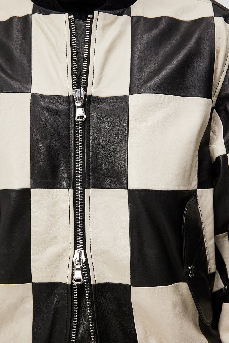 J.LINDEBERG MENS Milan Patchwork Leather Jacket