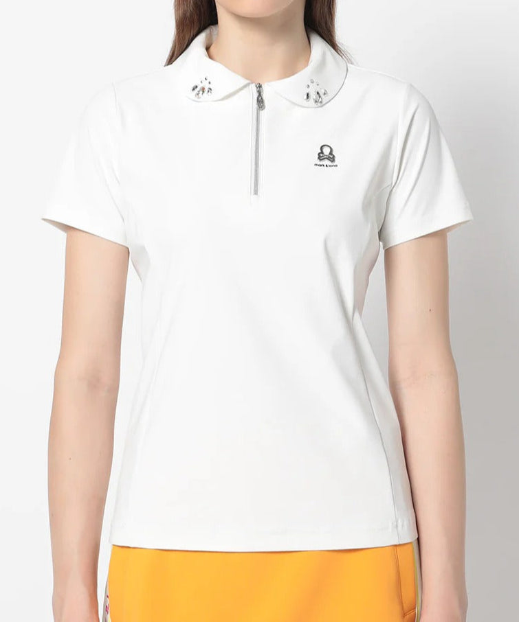 MARK&LONA WOMENS Noble Swarovski Zip Polo