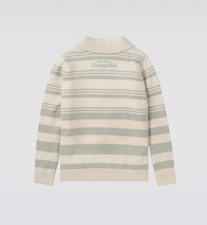 CPG GOLF WOMENS BORDER POLO ZIP LS