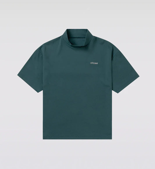 CPG GOLF MENS MOCK NECK SS BACK PRINT
