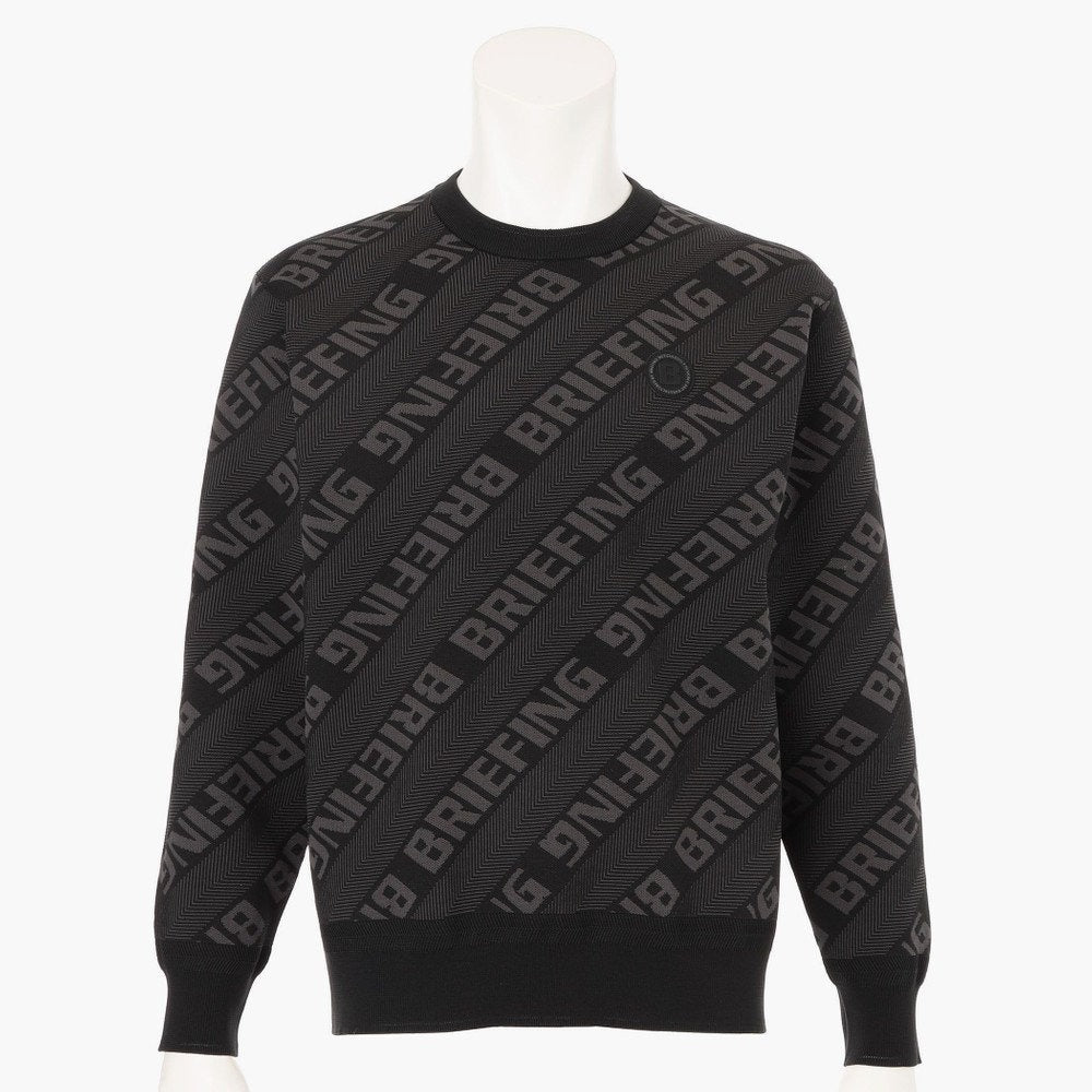BRIEFING MENS CE MS WR BIAS LOGO CREWNECK KNIT