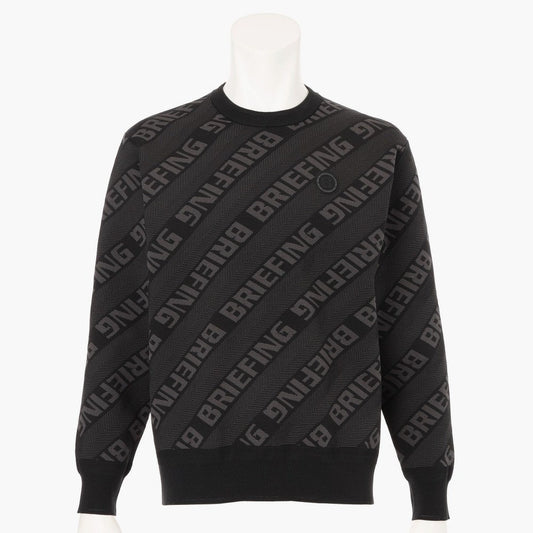 BRIEFING MENS CE MS WR BIAS LOGO CREWNECK KNIT
