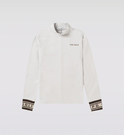 CPG GOLF WOMENS RIB LOGO MOCK NECK LS