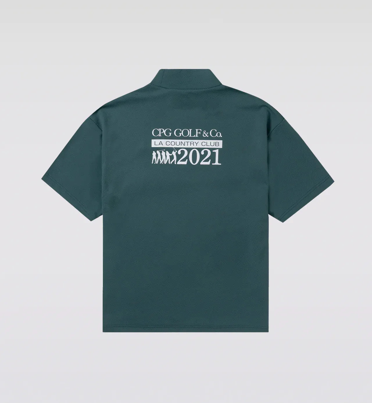 CPG GOLF MENS MOCK NECK SS BACK PRINT