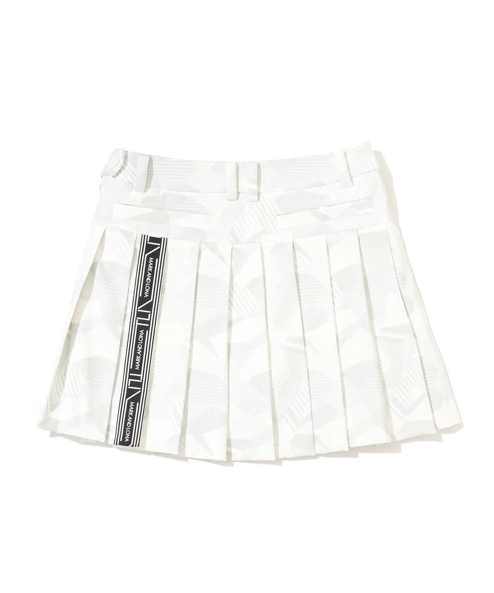 MARK & LONA カモフラ柄 スカート ホワイト MARK&LONA WOMENS Eclipse Camo Pleated Skirt