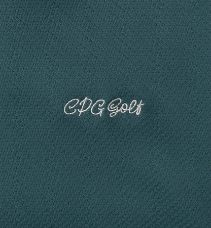 CPG GOLF MENS MOCK NECK SS BACK PRINT